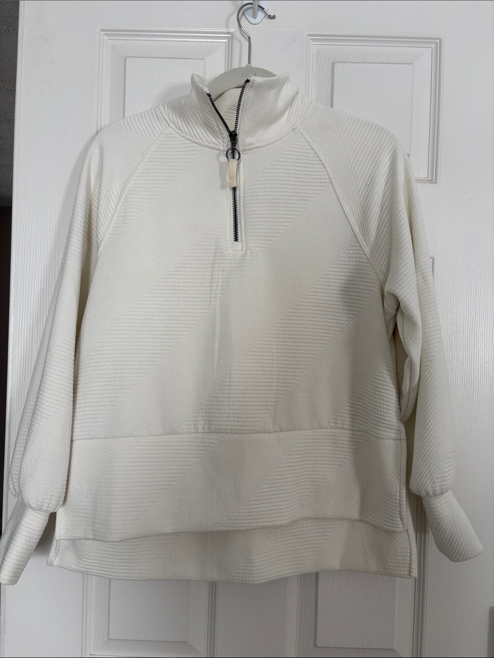 Balance Collection Cream Half-Zip Pullover Sweatshirt